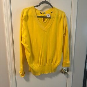 CAbi Yellow V-Neck Sweater